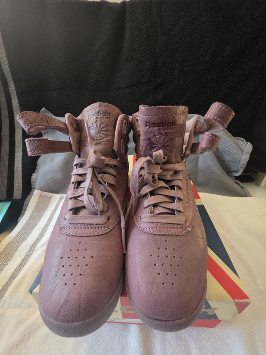 Reebok Shoes - Reebok Classic Freestyle High-Top Sneakers in Mauve- Smoky Orchard, WOMEN Size 7